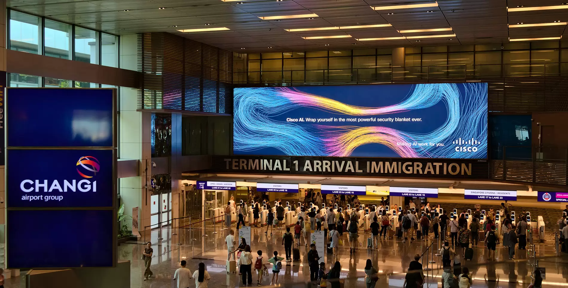 airport led video walls