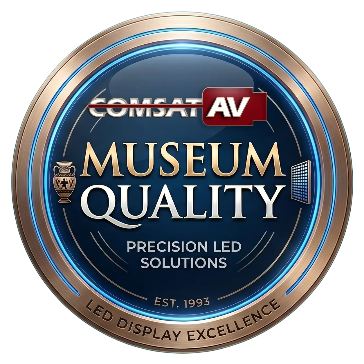 Museum Quality LED Solutions Badge